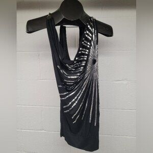 TB Tops Chain Strap Sequin Top. NWOT
